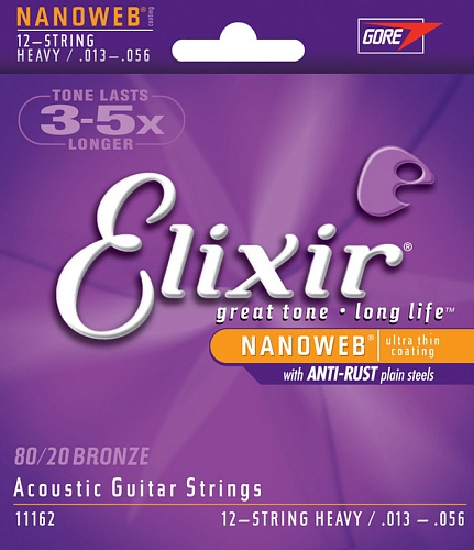 Elixir 11162 NANOWEB    12-  , Heavy,  80/20, 13-56